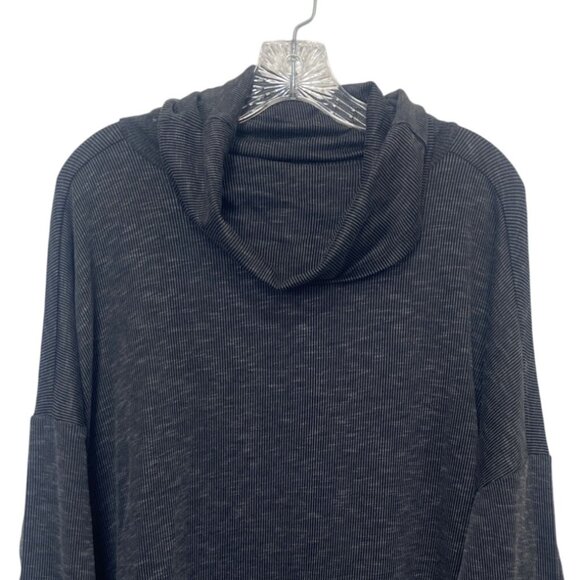 89th & Madison Cowl Neck Ribbed Pullover Shirt Womens Small Black New Warm - Picture 3 of 8